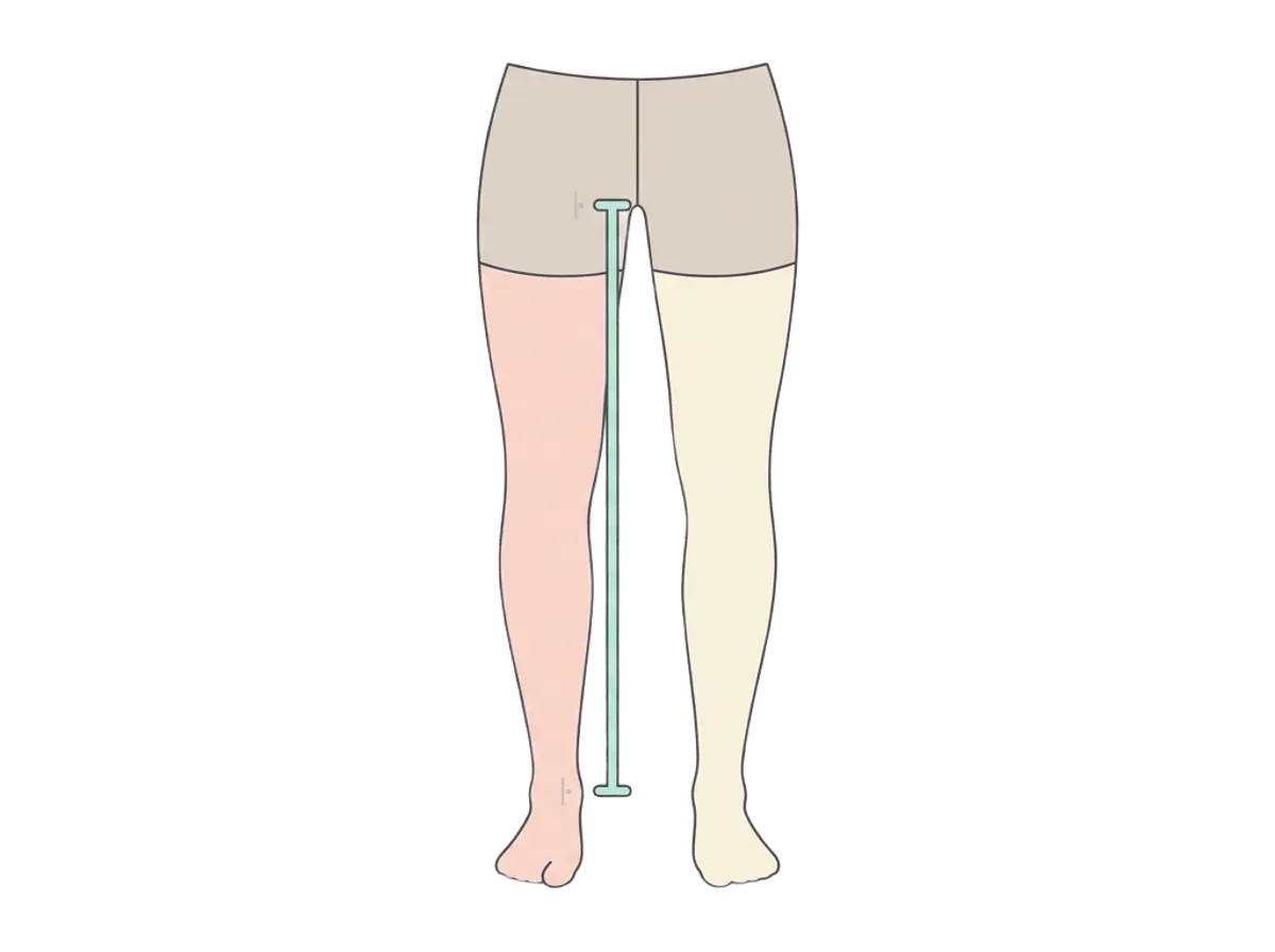 Illustration: measuring the inseam for trousers