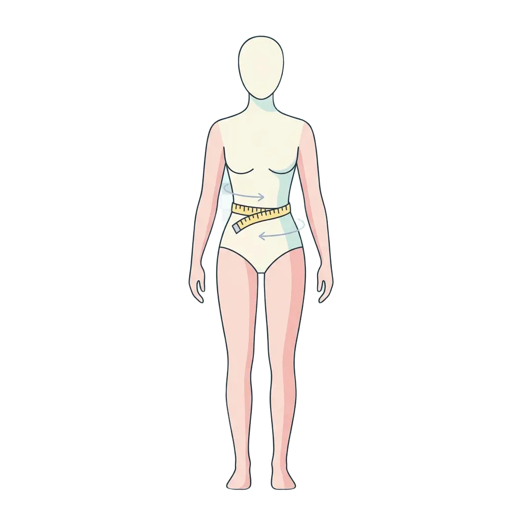 Illustration: measuring the waist